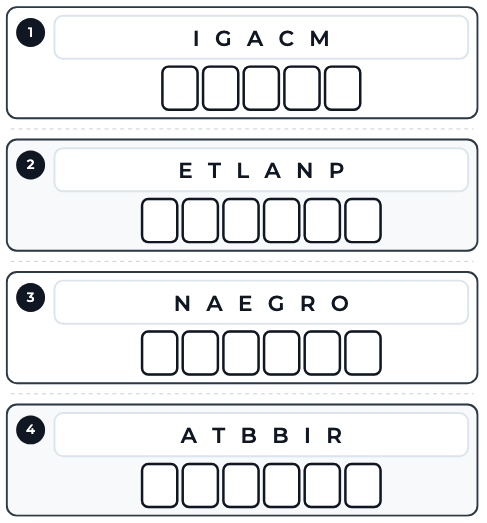 Word Scramble (Worksheet) puzzle generator — Word Puzzle Makers