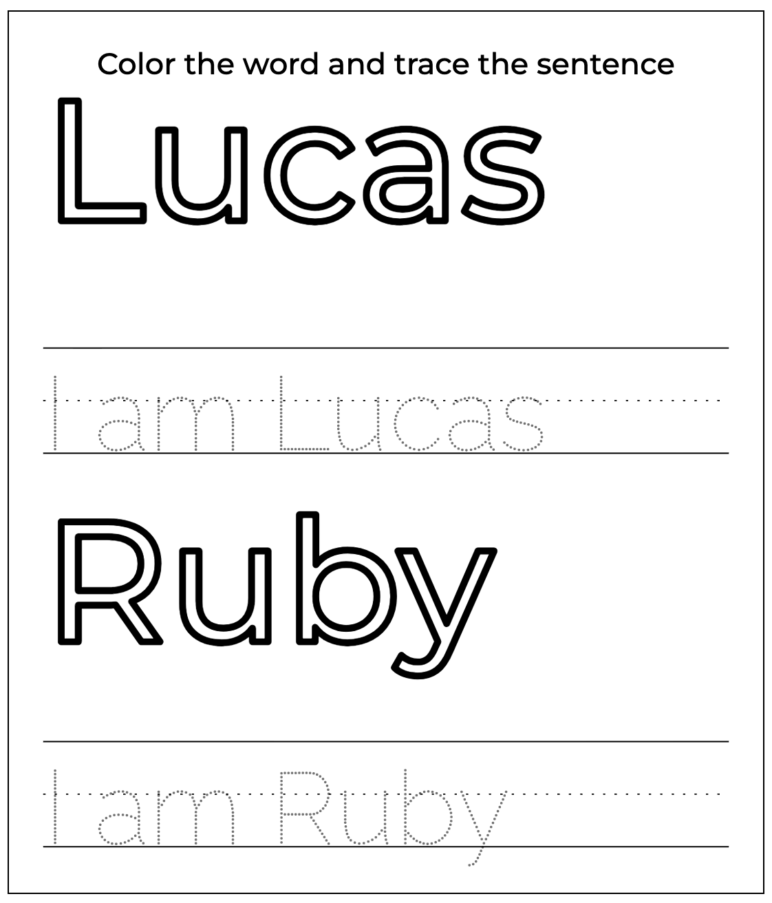 Color Word & Trace Sentence puzzle generator — Word Puzzle Makers