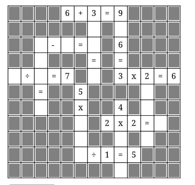 Math Crossword puzzle generator — Math Puzzle & Worksheet Makers