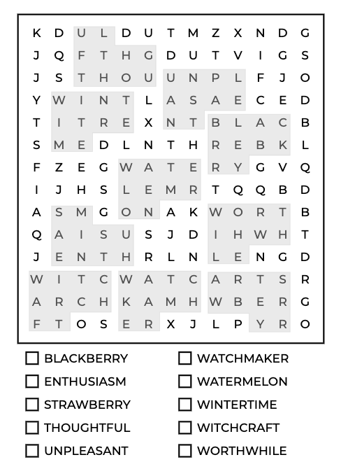 Cluster Word Search puzzle generator — Word Puzzle Makers